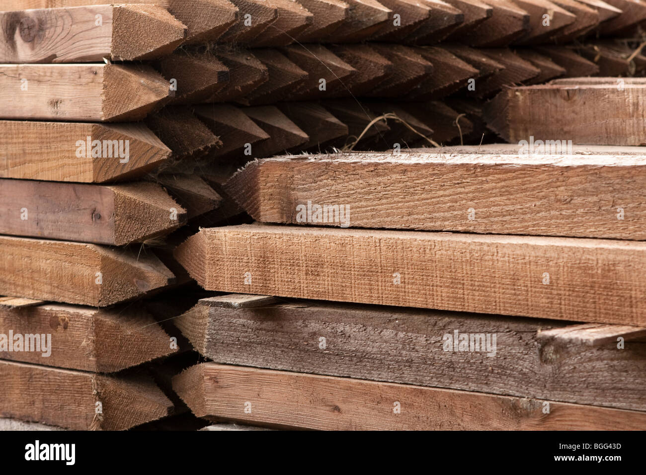 Wood and fencing supplies Stock Photo Alamy