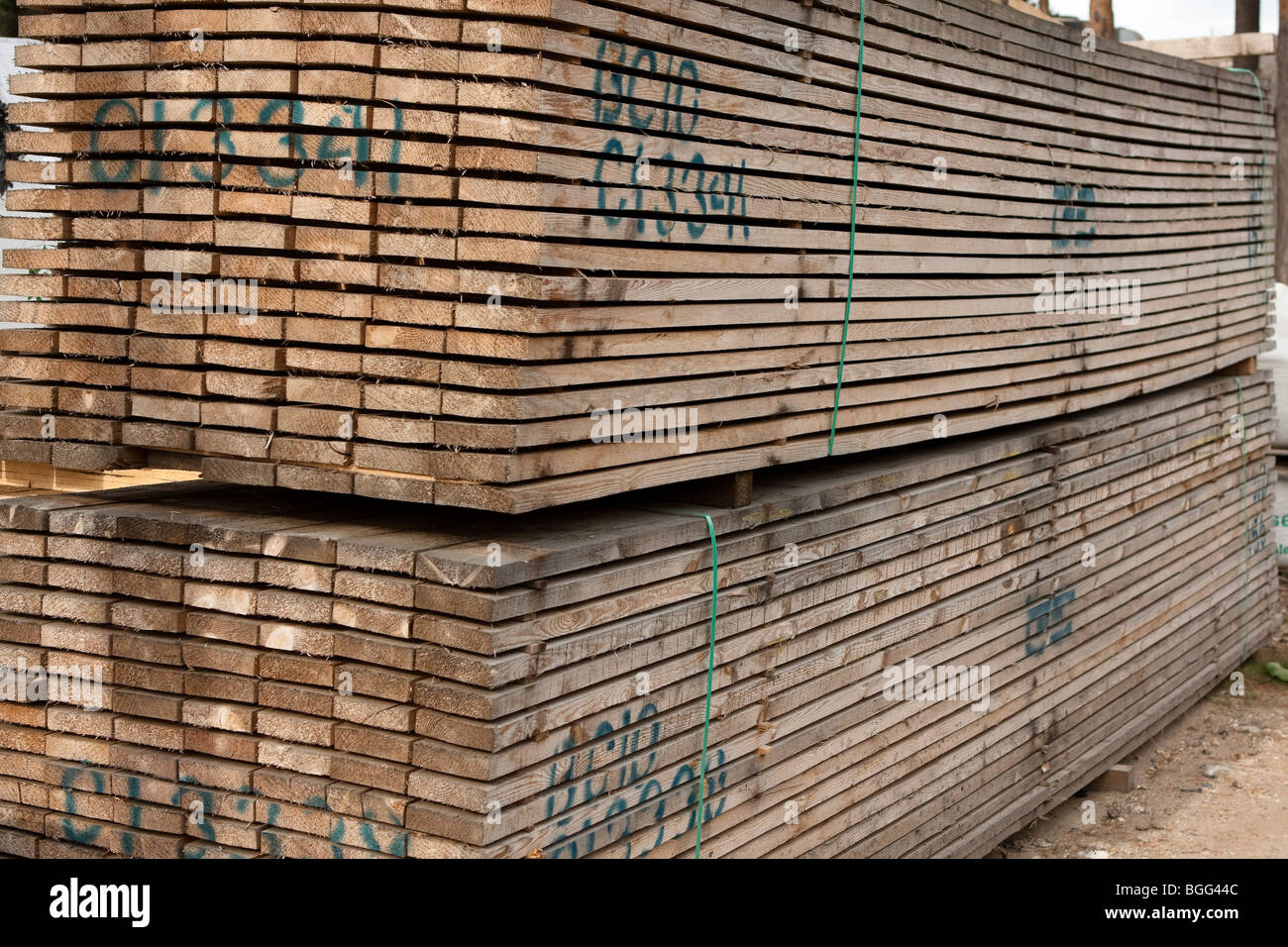 Wood and fencing supplies Stock Photo Alamy