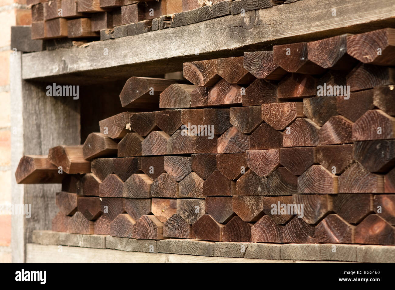 Wood and fencing supplies Stock Photo Alamy