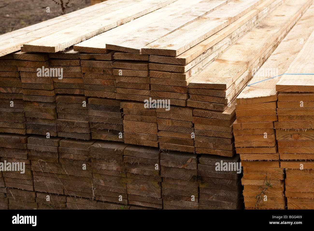 Wood and fencing supplies Stock Photo Alamy