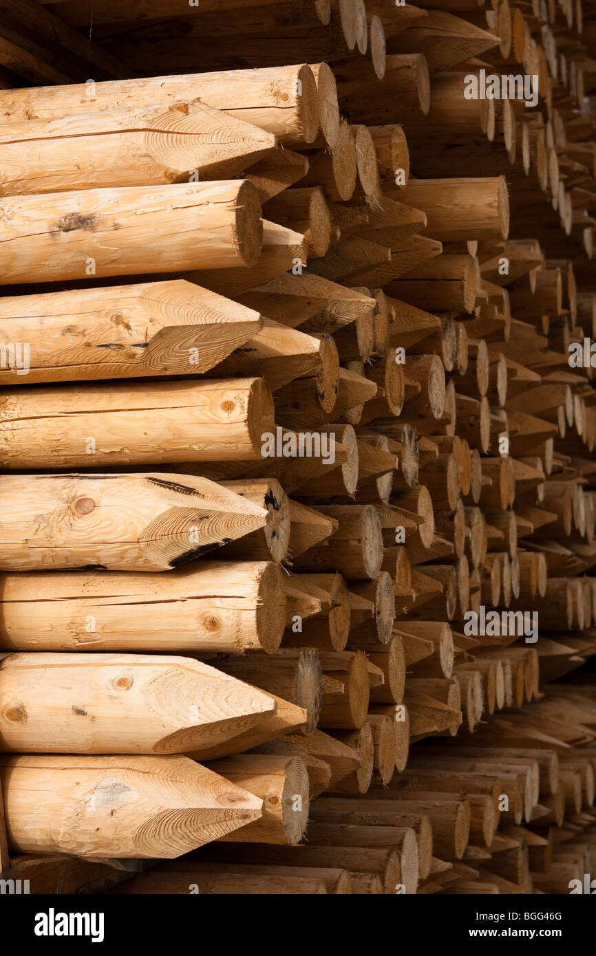 Wood and fencing supplies Stock Photo Alamy