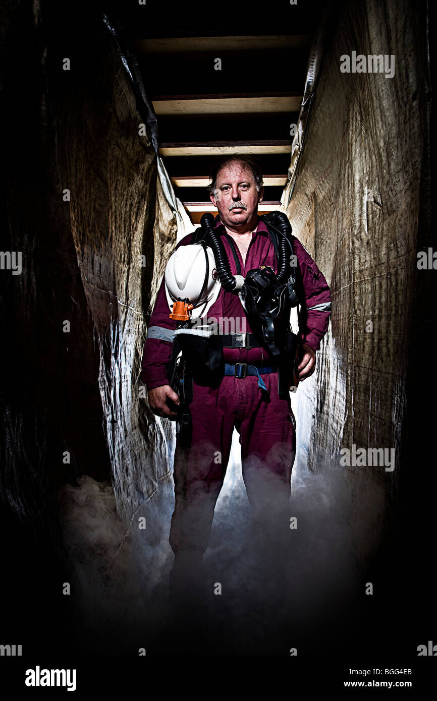 Mine rescue worker Queensland Australia Stock Photo