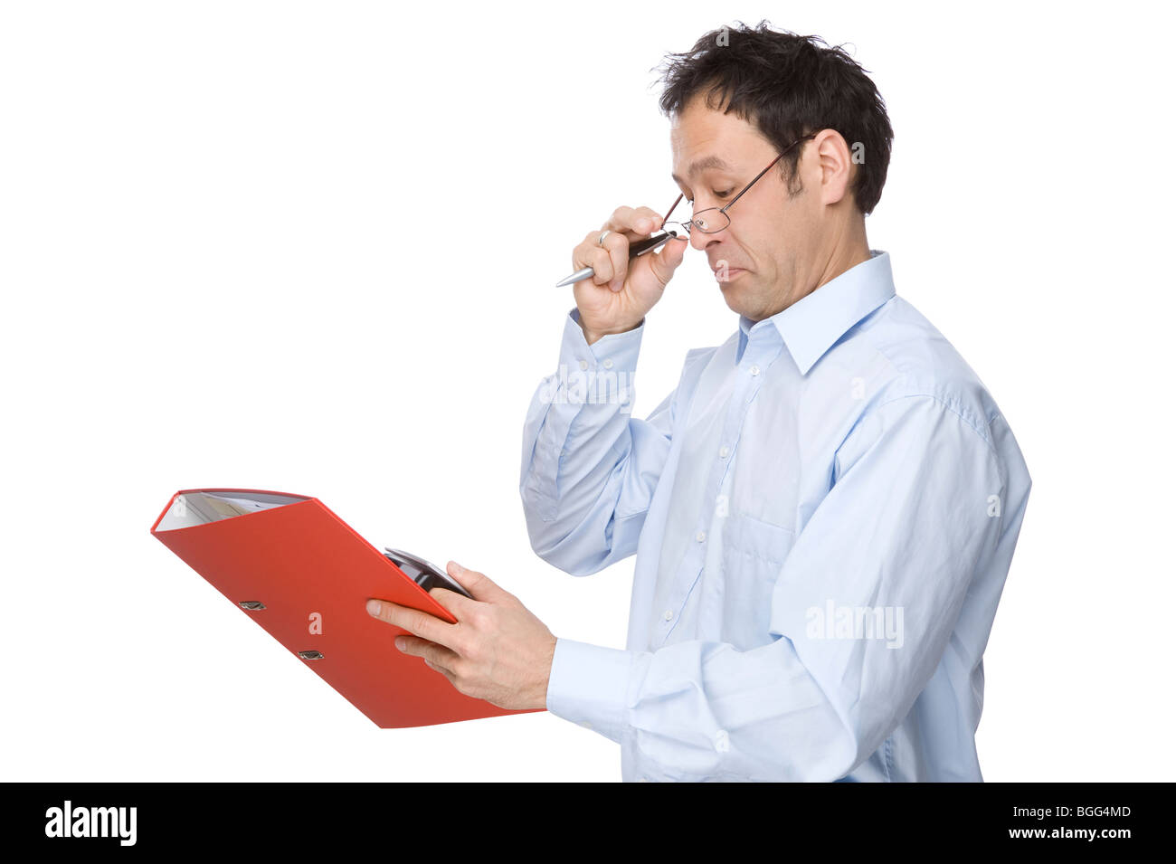 Full isolated studio picture from a business controller Stock Photo