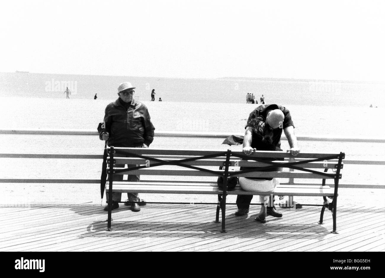 Sea front beach promenade Black and White Stock Photos & Images - Alamy