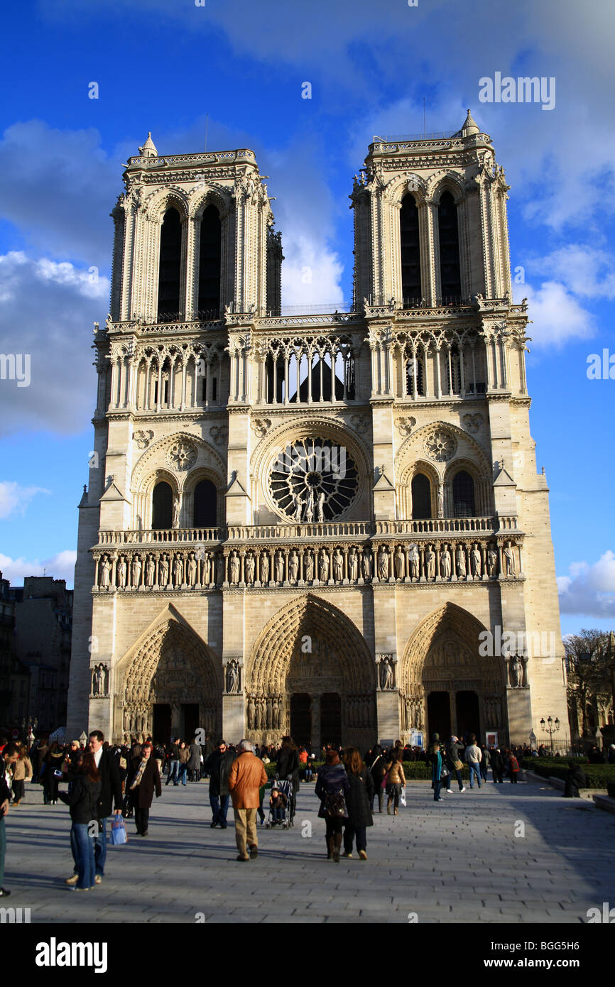 Cathedral of Notre Dame of Paris, France. Stock Photo
