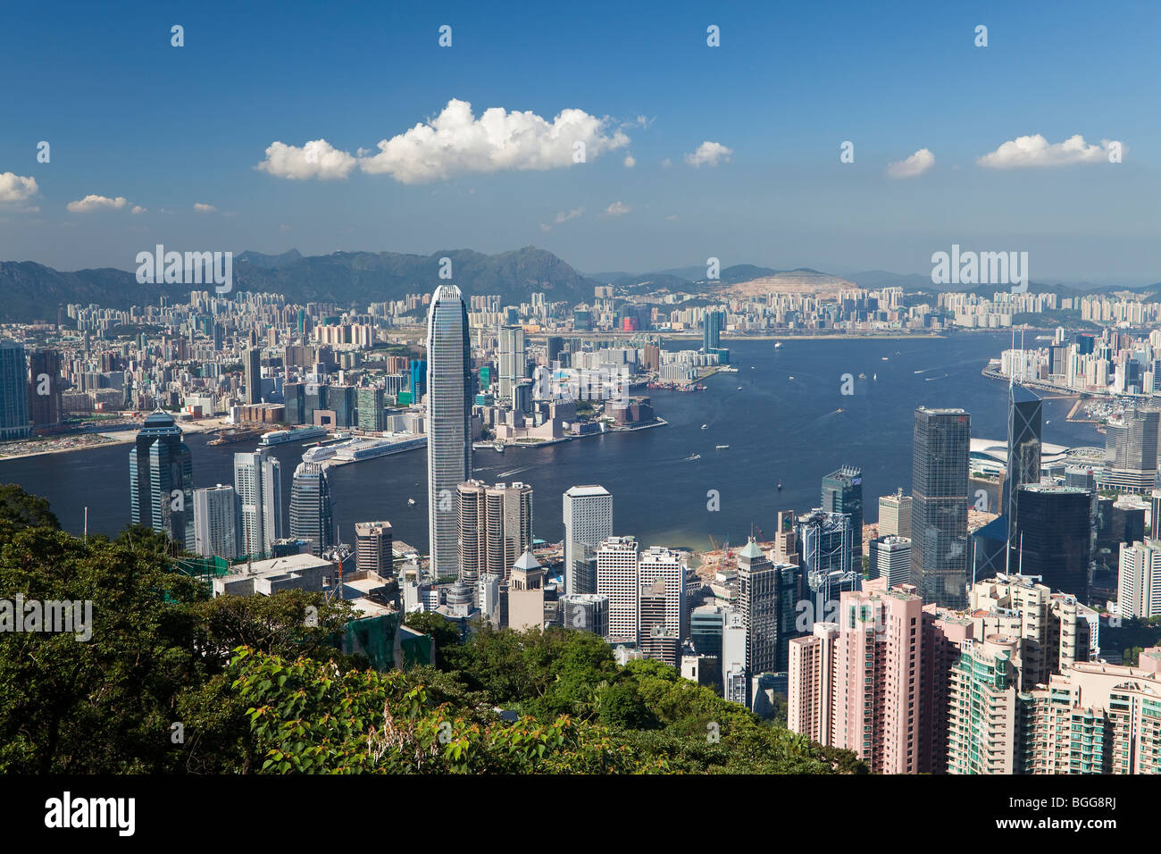 China, Hong Kong, Victoria Peak. View over Hong Kong from Victoria Peak