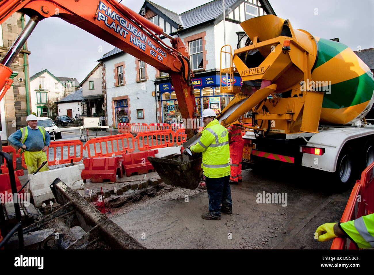 Delivery of ready mix concrete Stock Photo Alamy