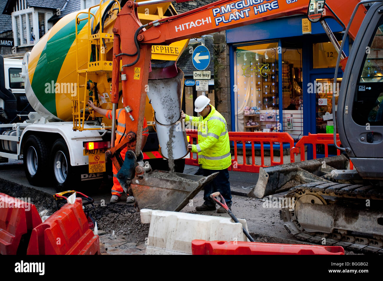 Delivery of ready mix concrete Stock Photo Alamy