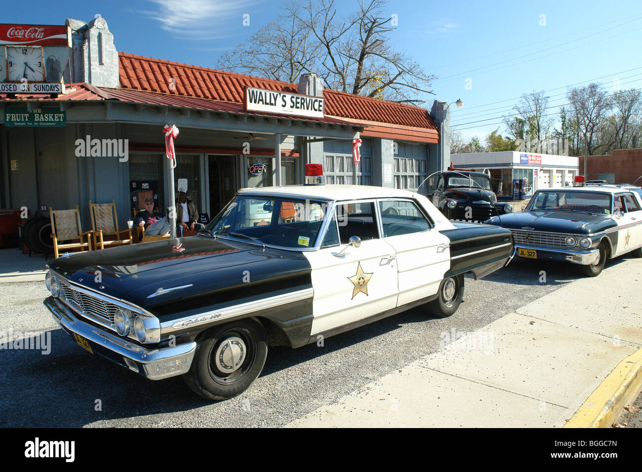AJD61762, Mt. Airy, NC, North Carolina, Andy Griffith Show, police car