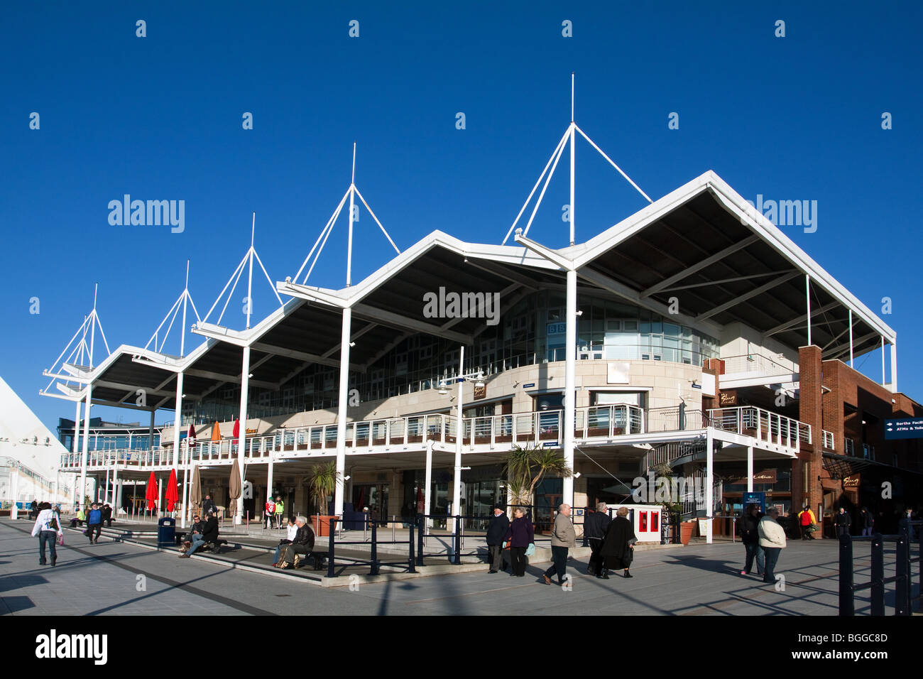 The Gunwharf Quays Shopping Centre and redevelopment on the waterfront at Portsmouth England