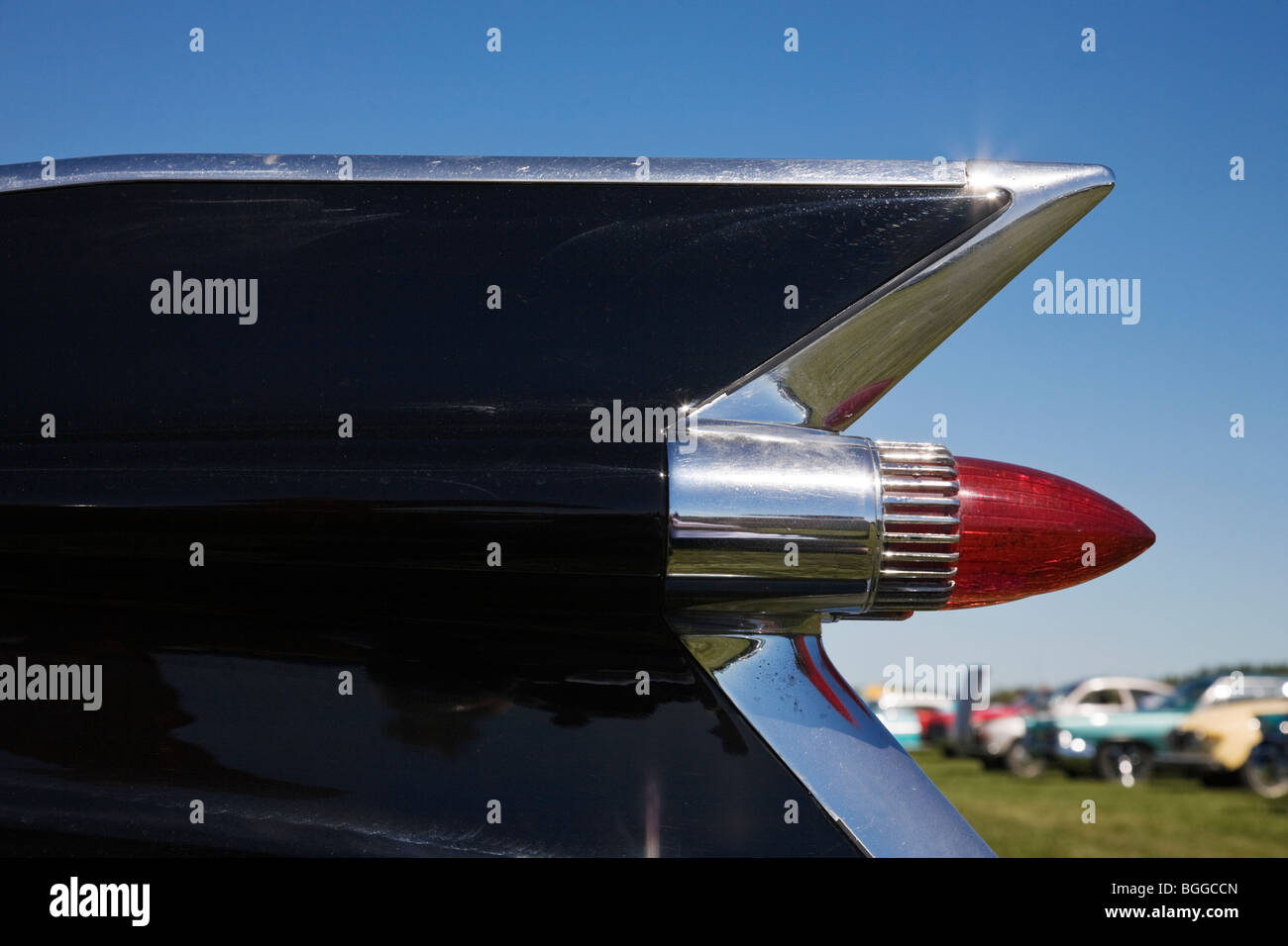 Black wing on a classic car Stock Photo - Alamy