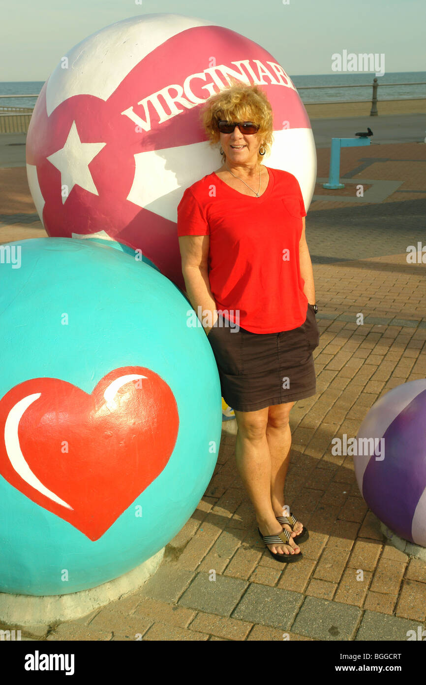 AJD61964, Virginia Beach, VA, Virginia, Boardwalk, Beach Balls, Statue