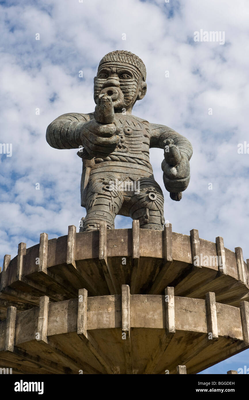 Cuffy Monument slave uprising leader in 1763 Square of the Revolution in the capital