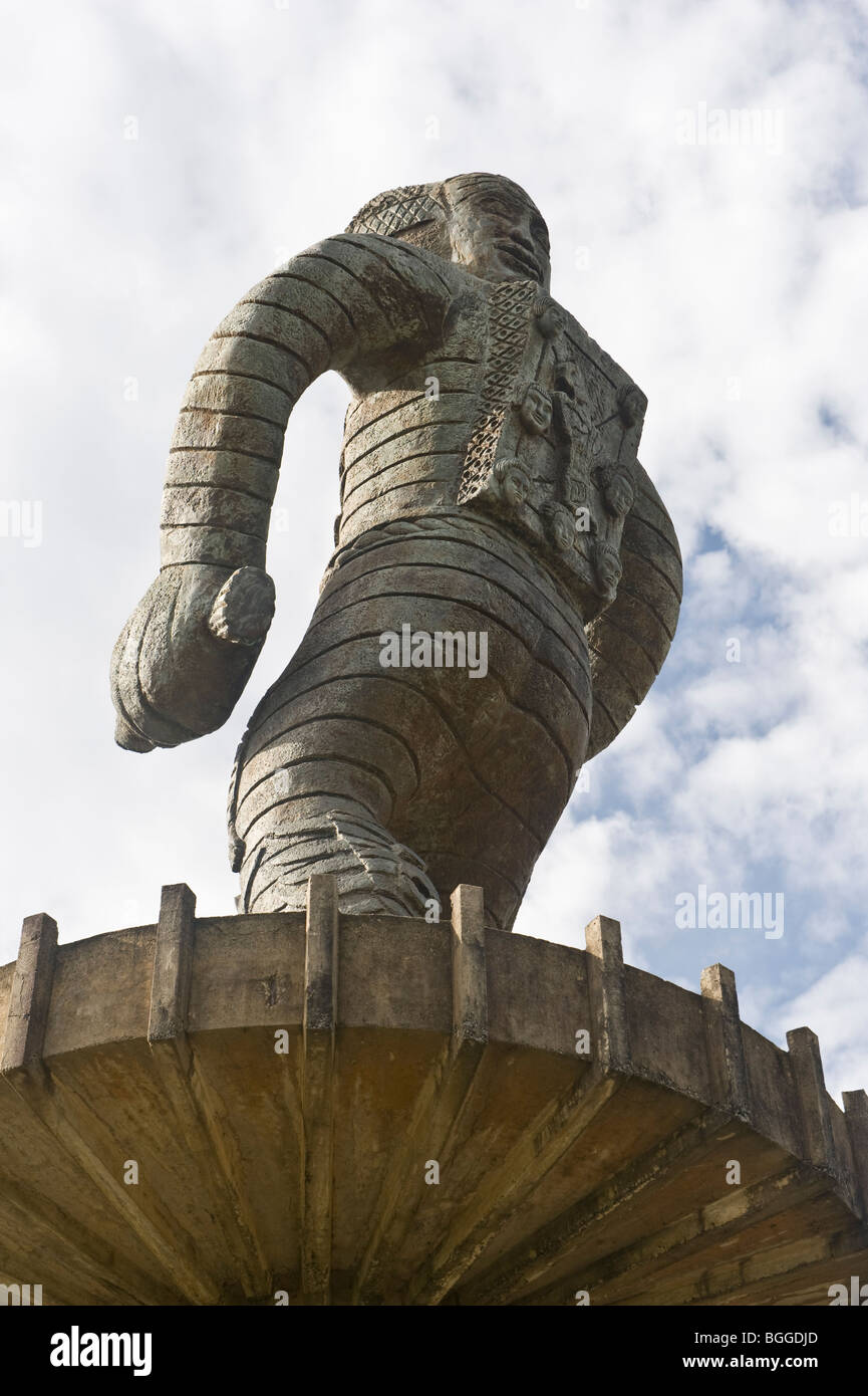 Cuffy Monument slave uprising leader in 1763 Square of the Revolution in the capital