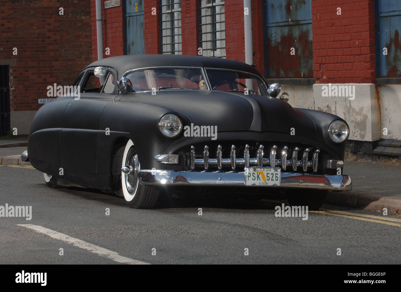 1952 Hudson Leadsled - roof chopped, channeled and slammed hot rod based on a classic American car Stock Photo