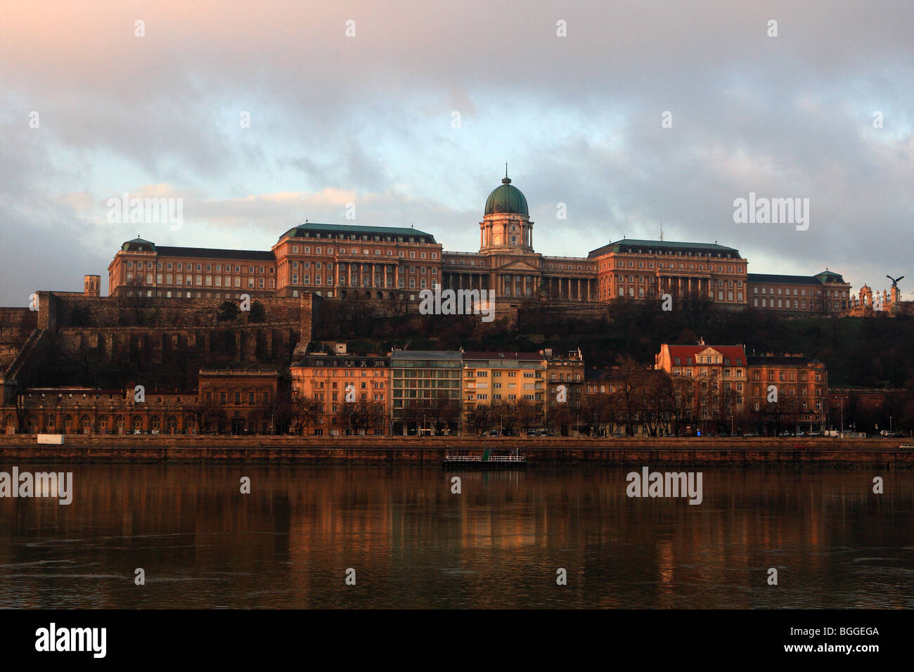 Dec 31, 2009 - Budapest, Hungary - The Royal Palace on Castle Hill. Stock Photo