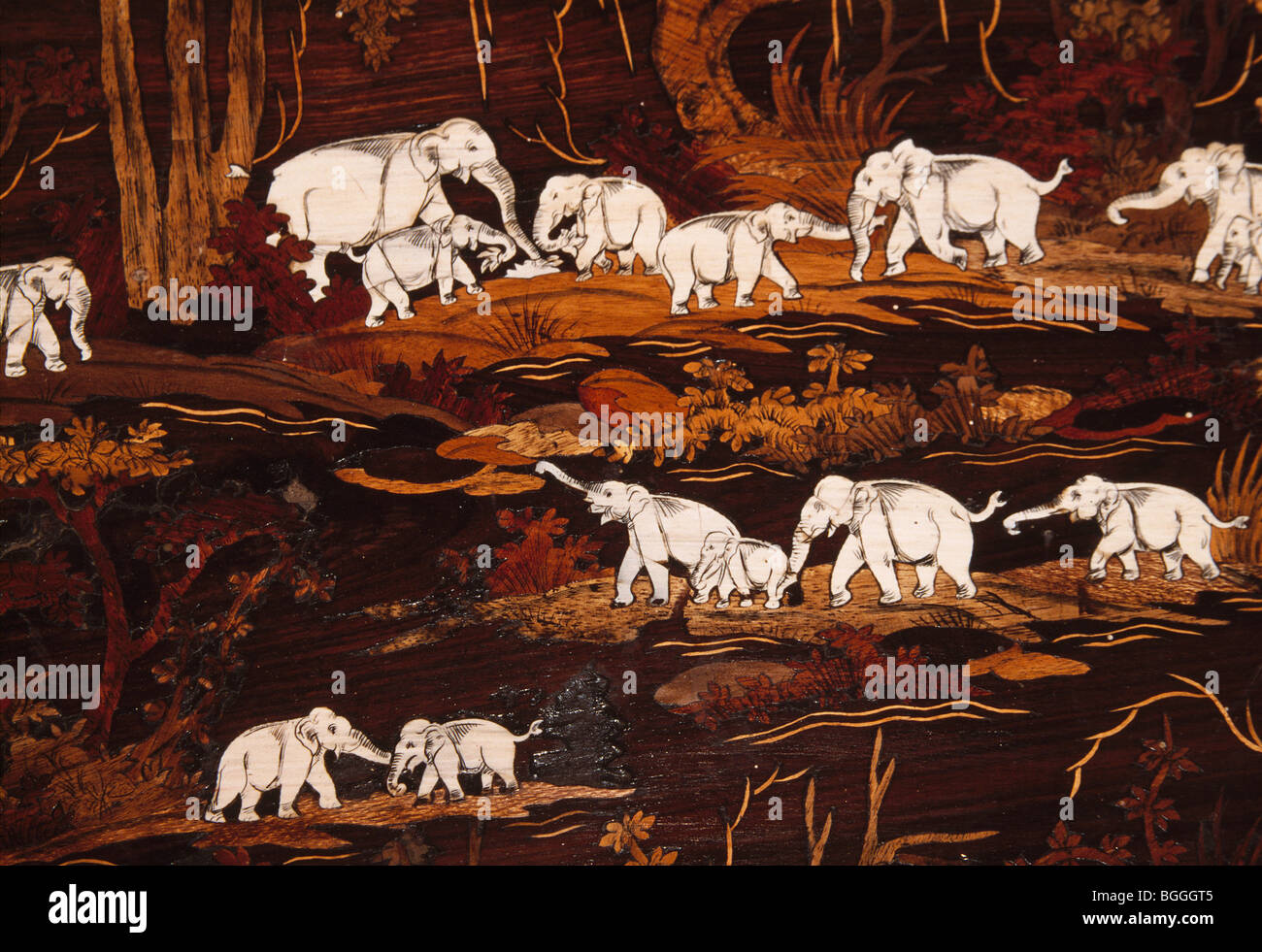 Lacquer painting elephant asia hires stock photography and images Alamy