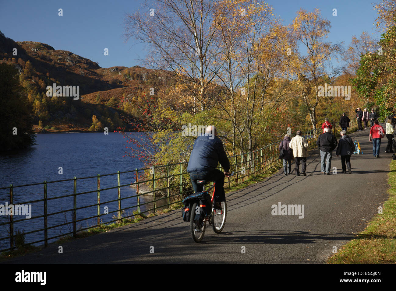 Autumn at Loch Katrine in the Loch Lomond & Trossachs National Park, Stirlingshire, Scotland, UK Stock Photo