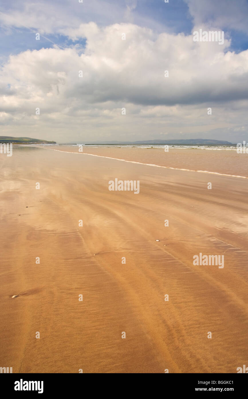 The sands of Portstewart Strand, a popular resort on the County Londonderry coast, Northern Ireland Stock Photo