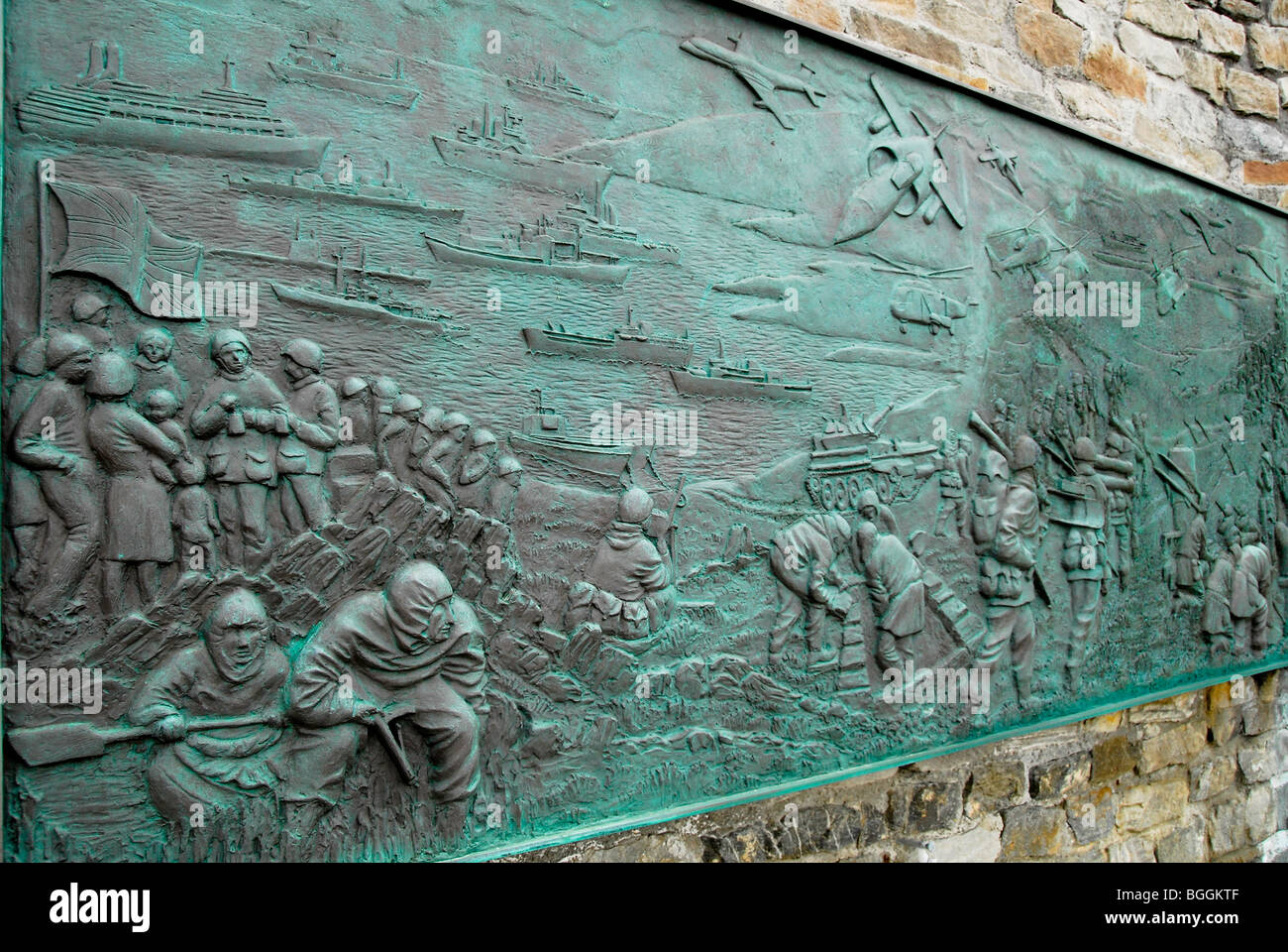 Memorial to the Falklands War fought between United Kingdom and Argentina in Stanley, Falkland Islands Stock Photo