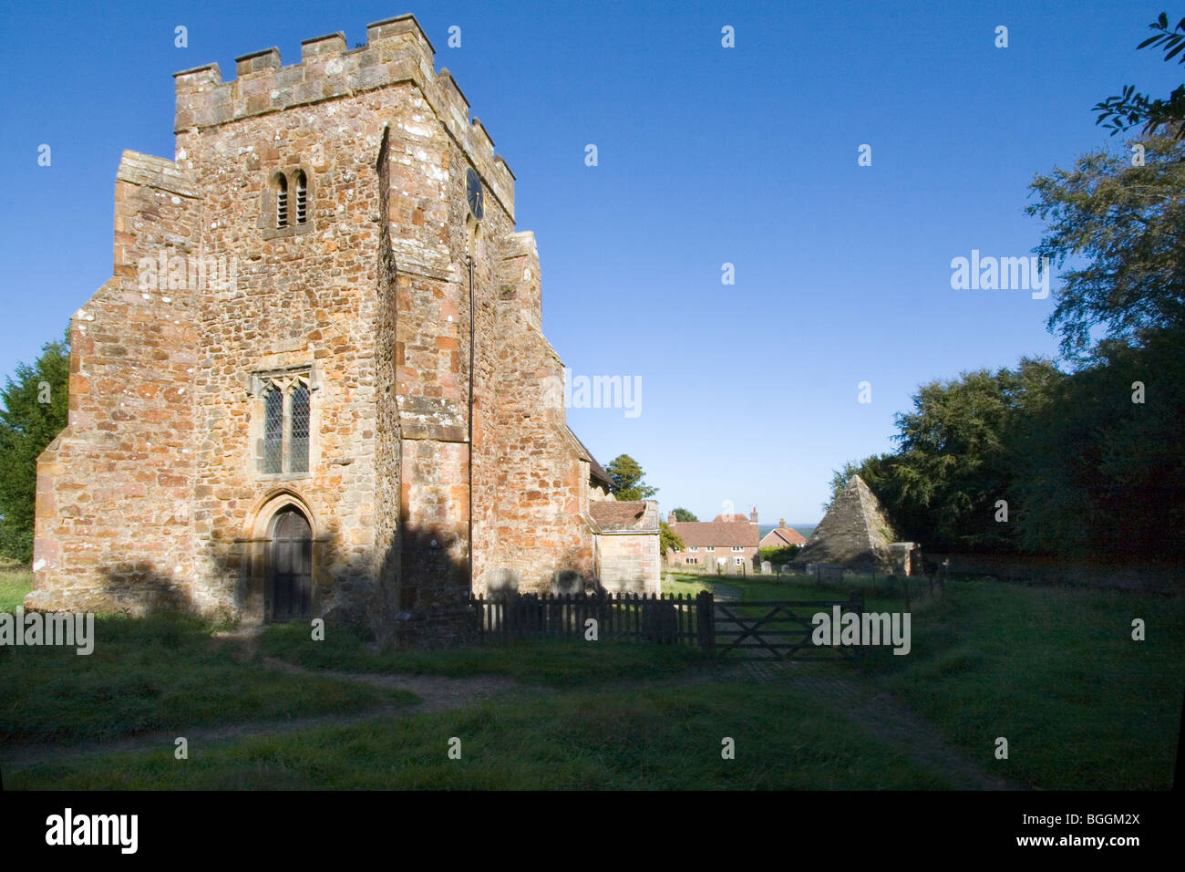 ST THOMAS A BECKET  CHURCH BRIGHTLING Stock Photo