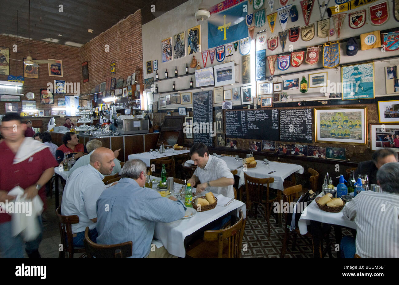The famous El Obrero Restaurant in La Boca neighborhood in Buenos Aires, Argentina Stock Photo