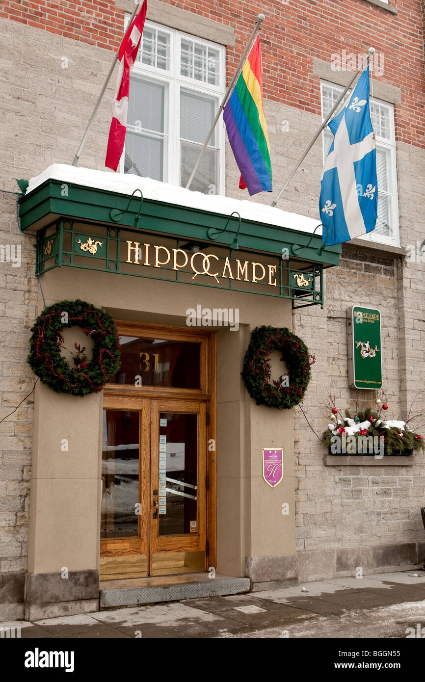 Sauna-hotel Hippocampe hotel and gay is pictured in quebec city Stock Photo