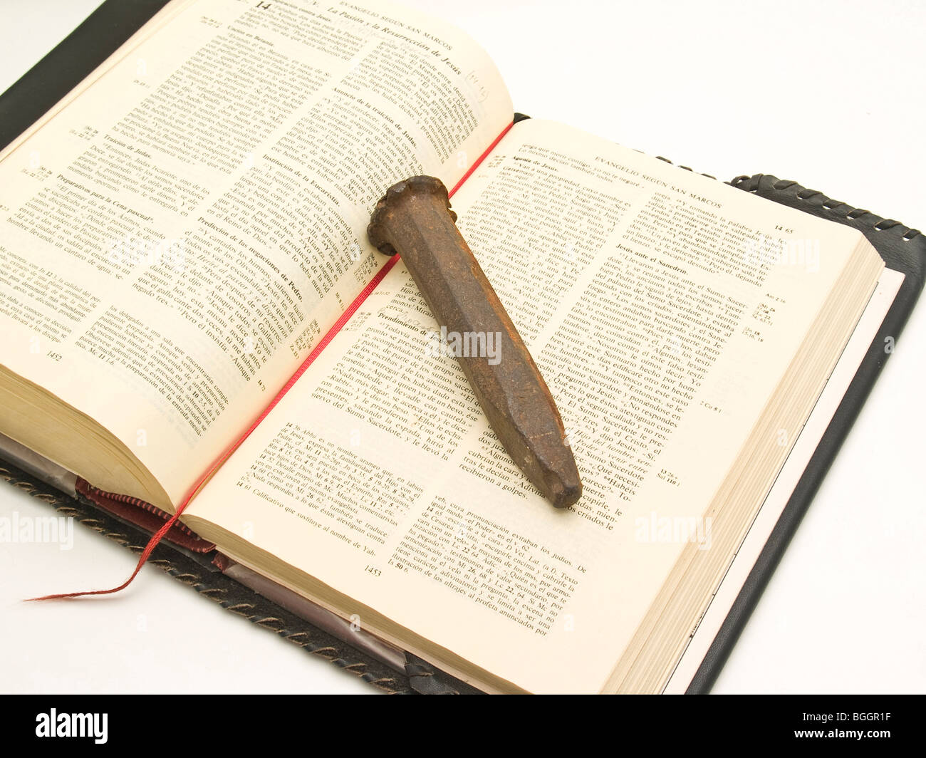 Bible and nail Stock Photo Alamy