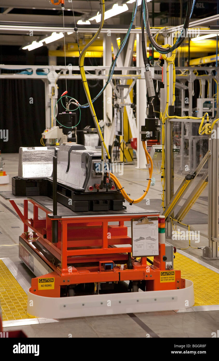 General Motors manufacturing plant for the battery pack for the Chevrolet Volt electric car Stock Photo
