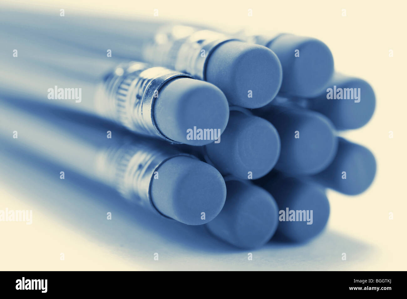 Rubber End Pencils Stock Photo Alamy