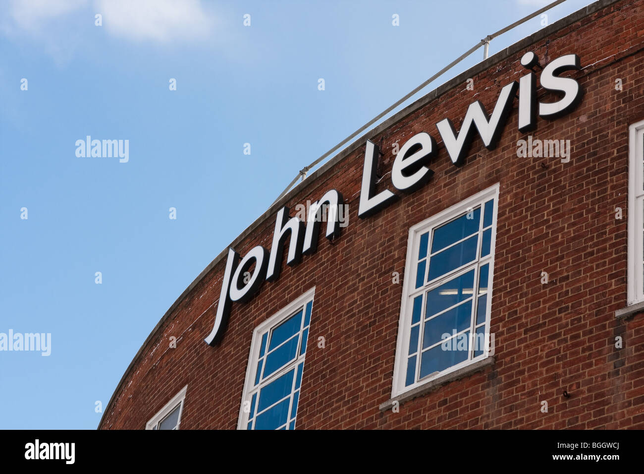 John Lewis Department store - Around Norwich in the UK Snowfall of early January 2010. Stock Photo