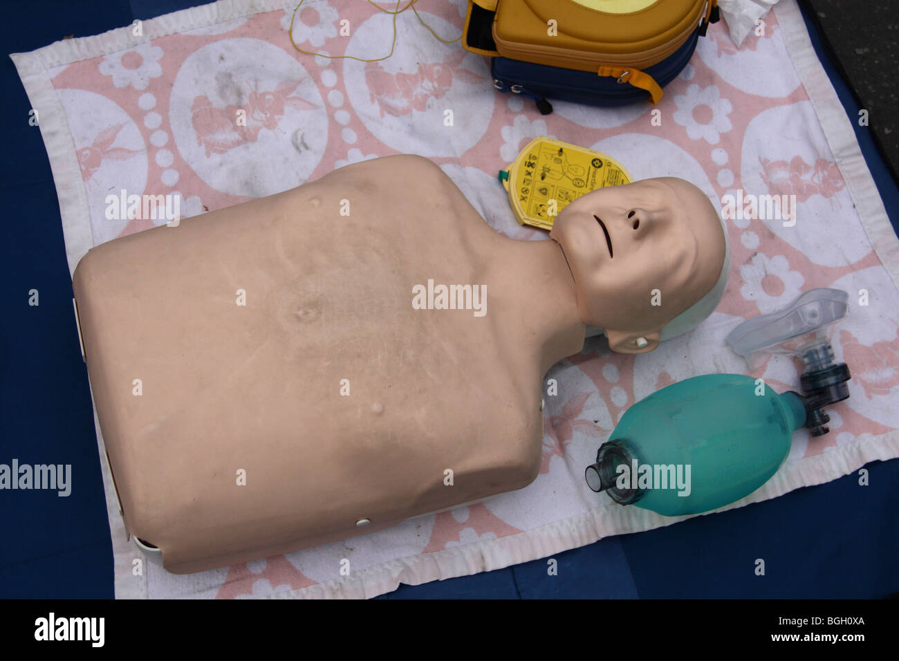 Dummy used to practice first aid Stock Photo