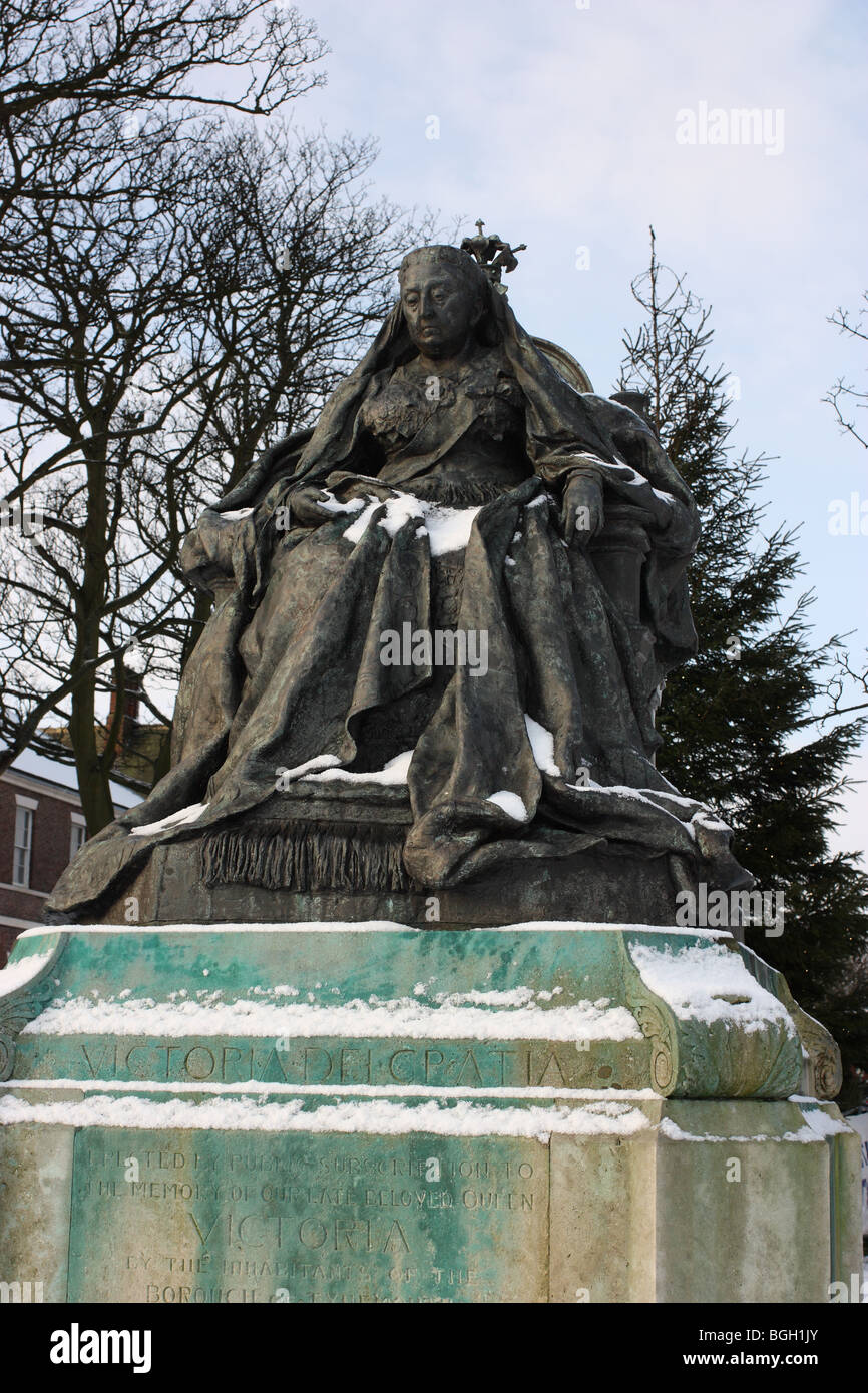 Statue of Queen Victoria in Tynemouth by Alfred Turner, England, UK