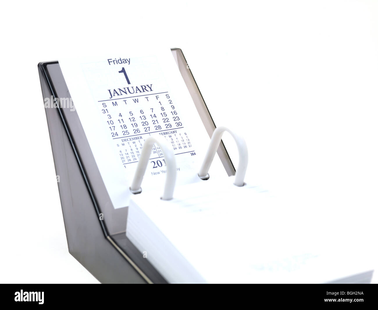 A desk calendar isolated against a white background Stock Photo - Alamy