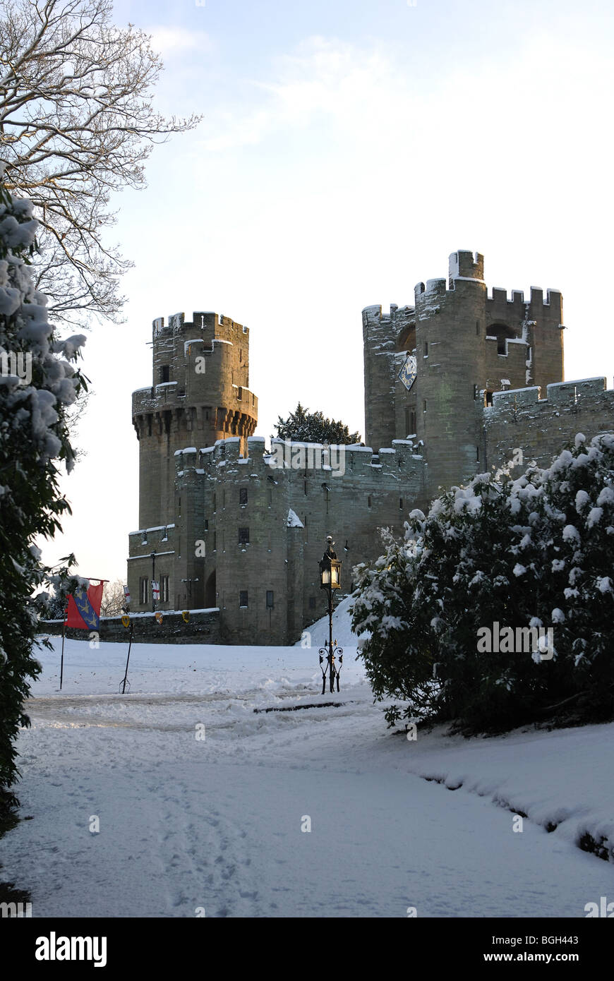 Warwick Winter Snow Warwickshire High Resolution Stock Photography and