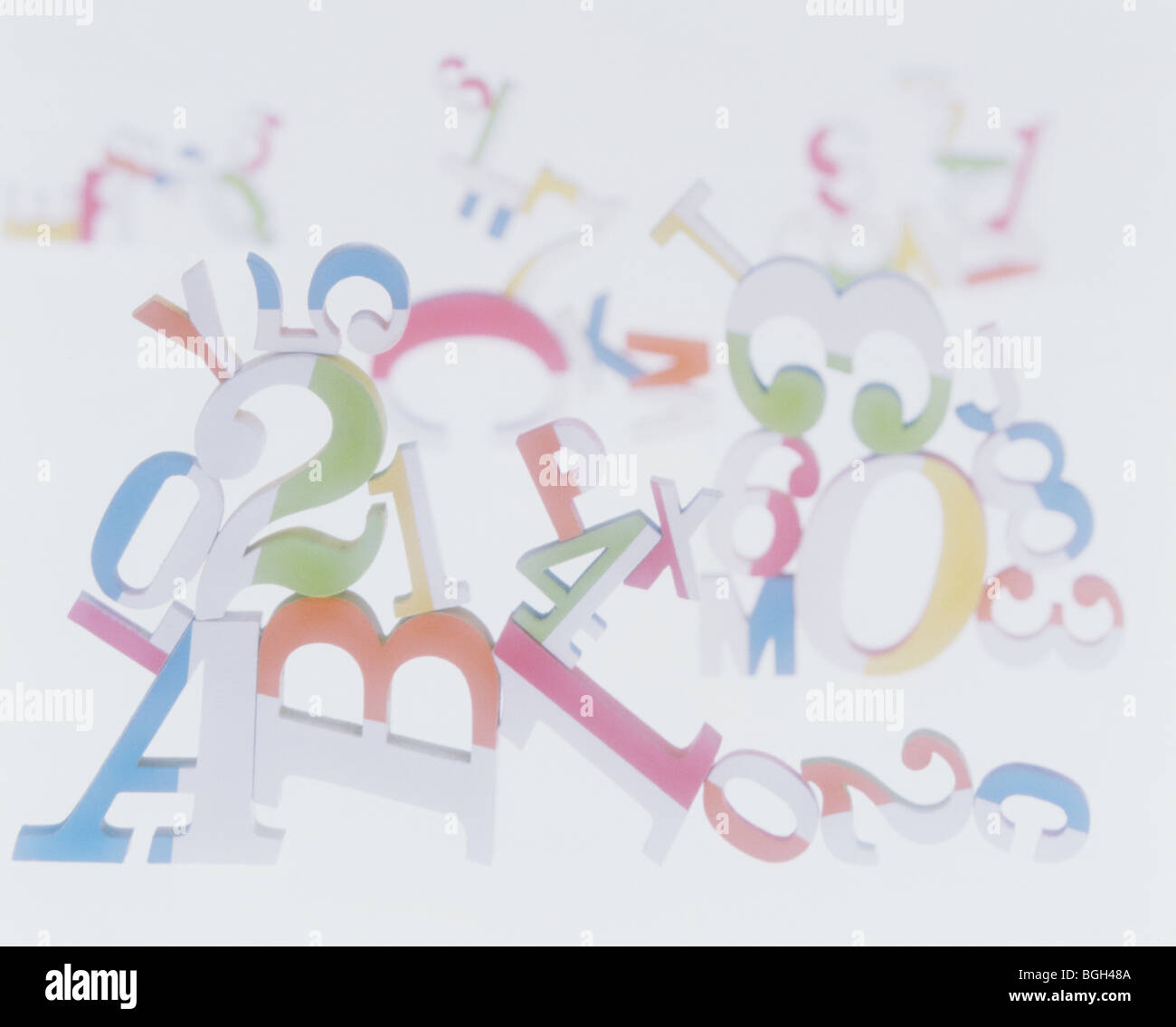 Numbers and letters Stock Photo - Alamy