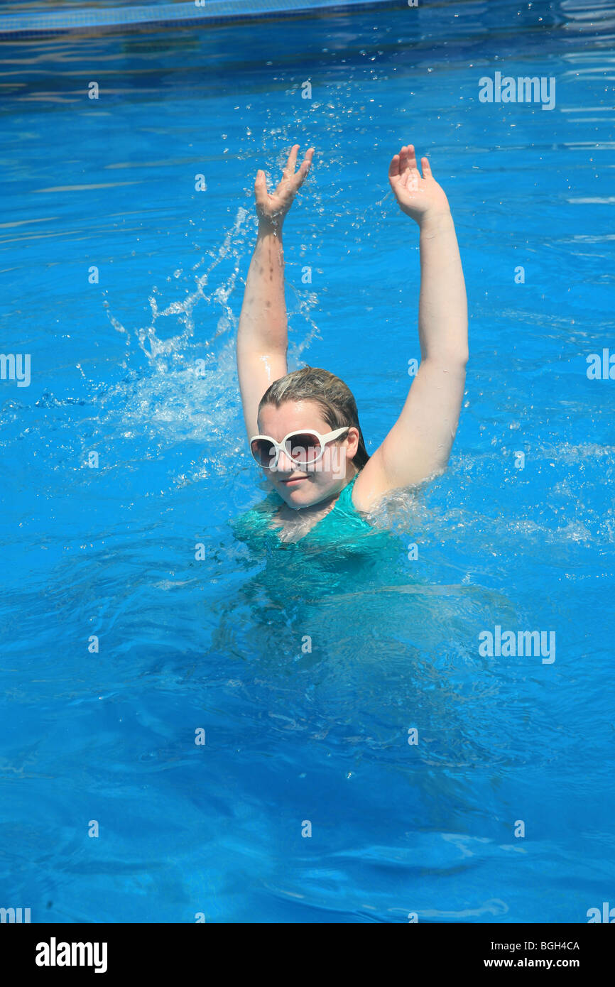 Obese pool swimming overweight hires stock photography and images Alamy