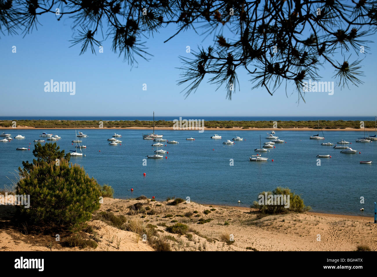 Playas de el Portil en Punta Umbría, Huelva, Andalucía, España Beaches of El Portil in Punta Umbria, Huelva, Andalusia, Spain Stock Photo