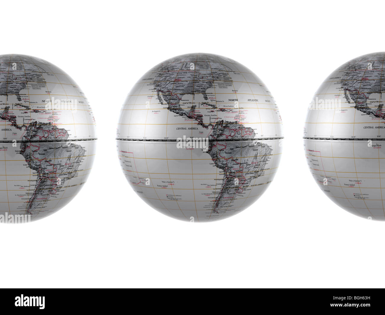A world globe isolated against a white background Stock Photo - Alamy