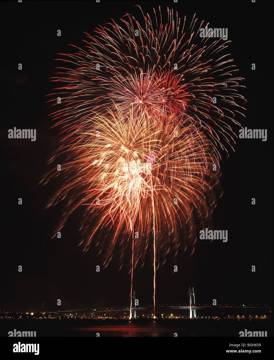 Firework display Stock Photo