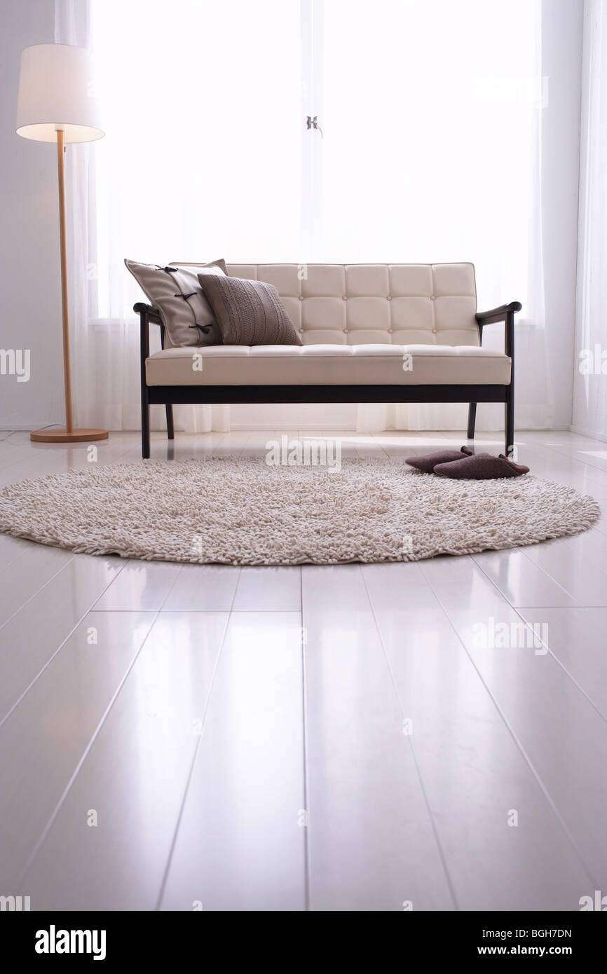 Living room in muted colours Stock Photo Alamy