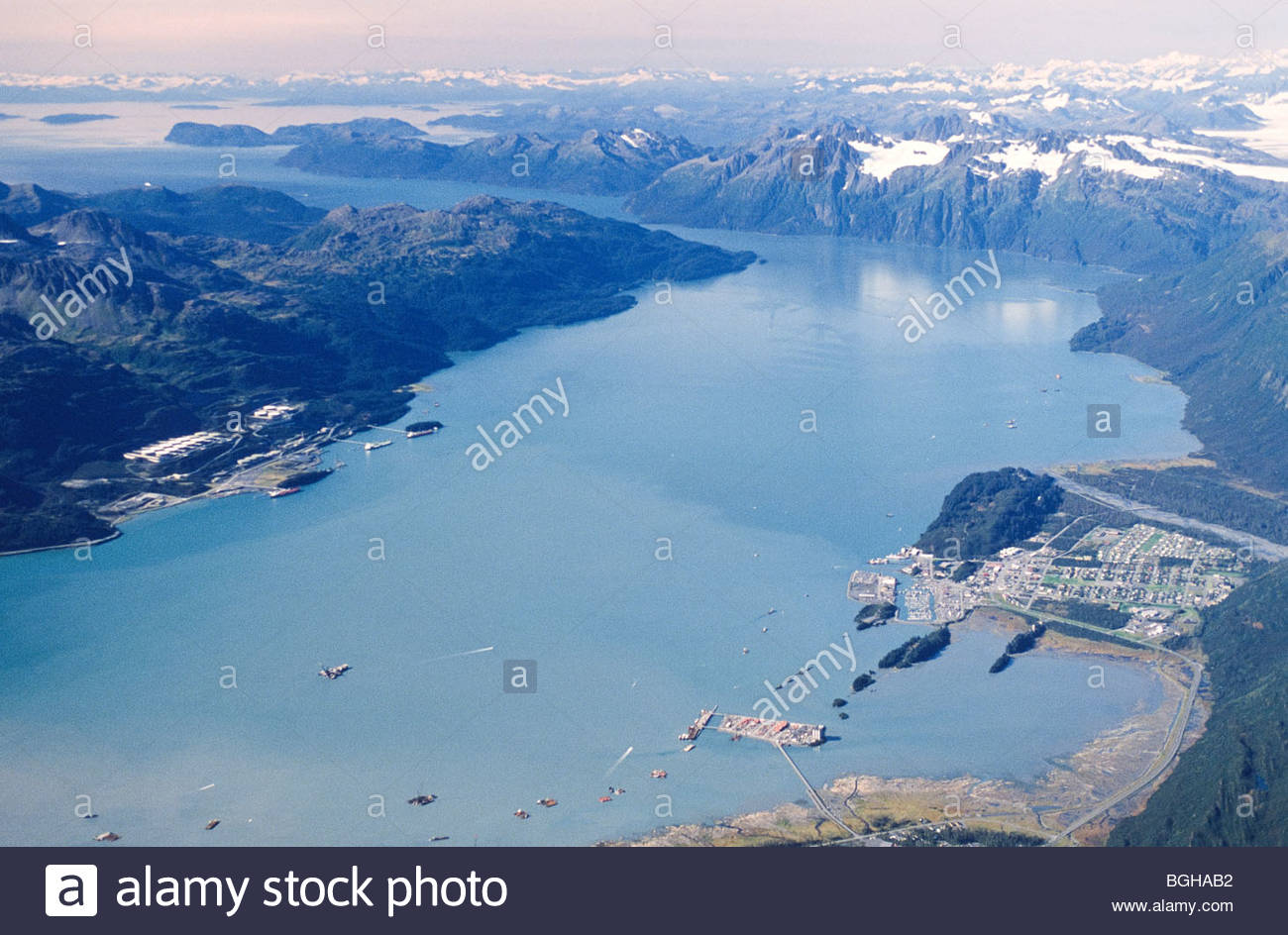 Valdez Alaska Aerial Stock Photos & Valdez Alaska Aerial Stock Images