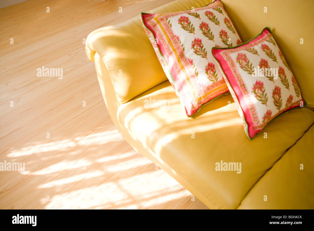 Sofa and cushions Stock Photo Alamy