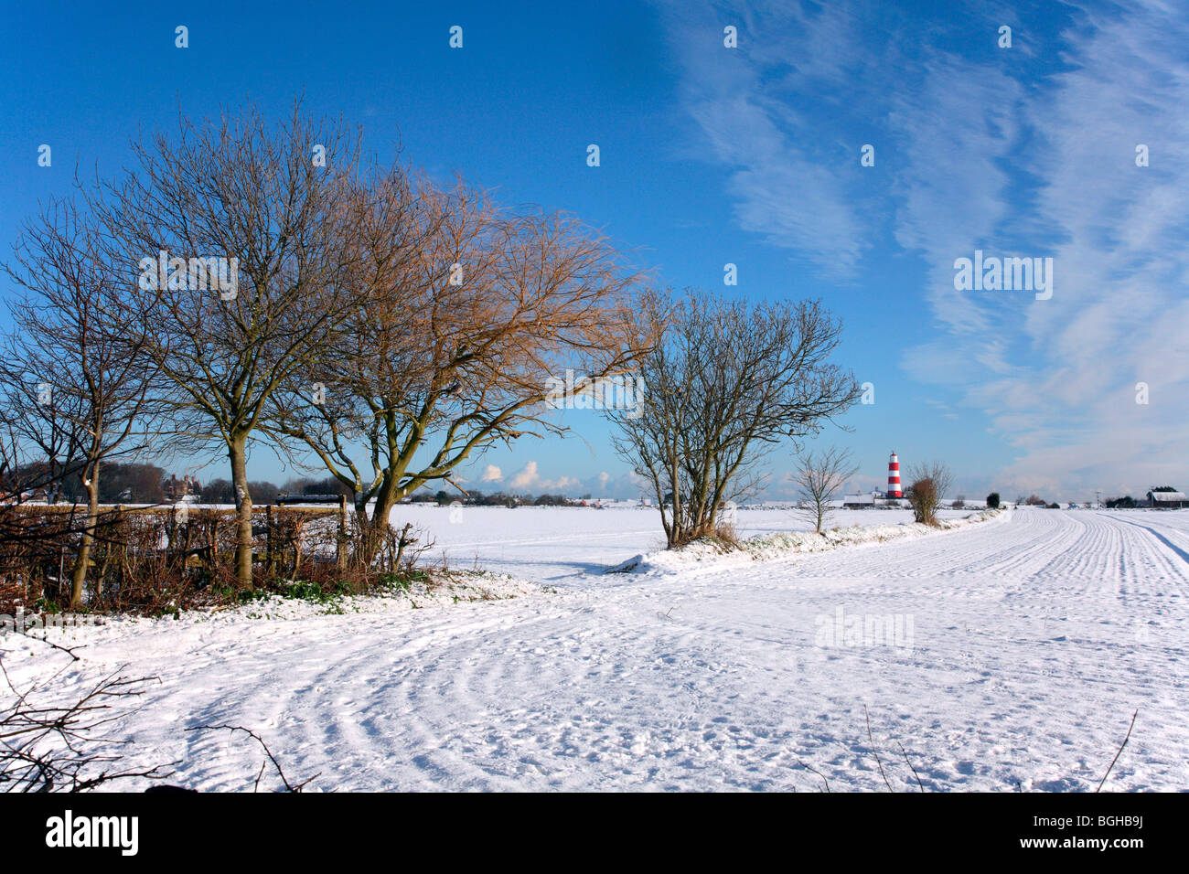 Snow Scene In Norfolk Uk Stock Photo Alamy Snow Scene In Norfolk Uk Stock Photo Alamy