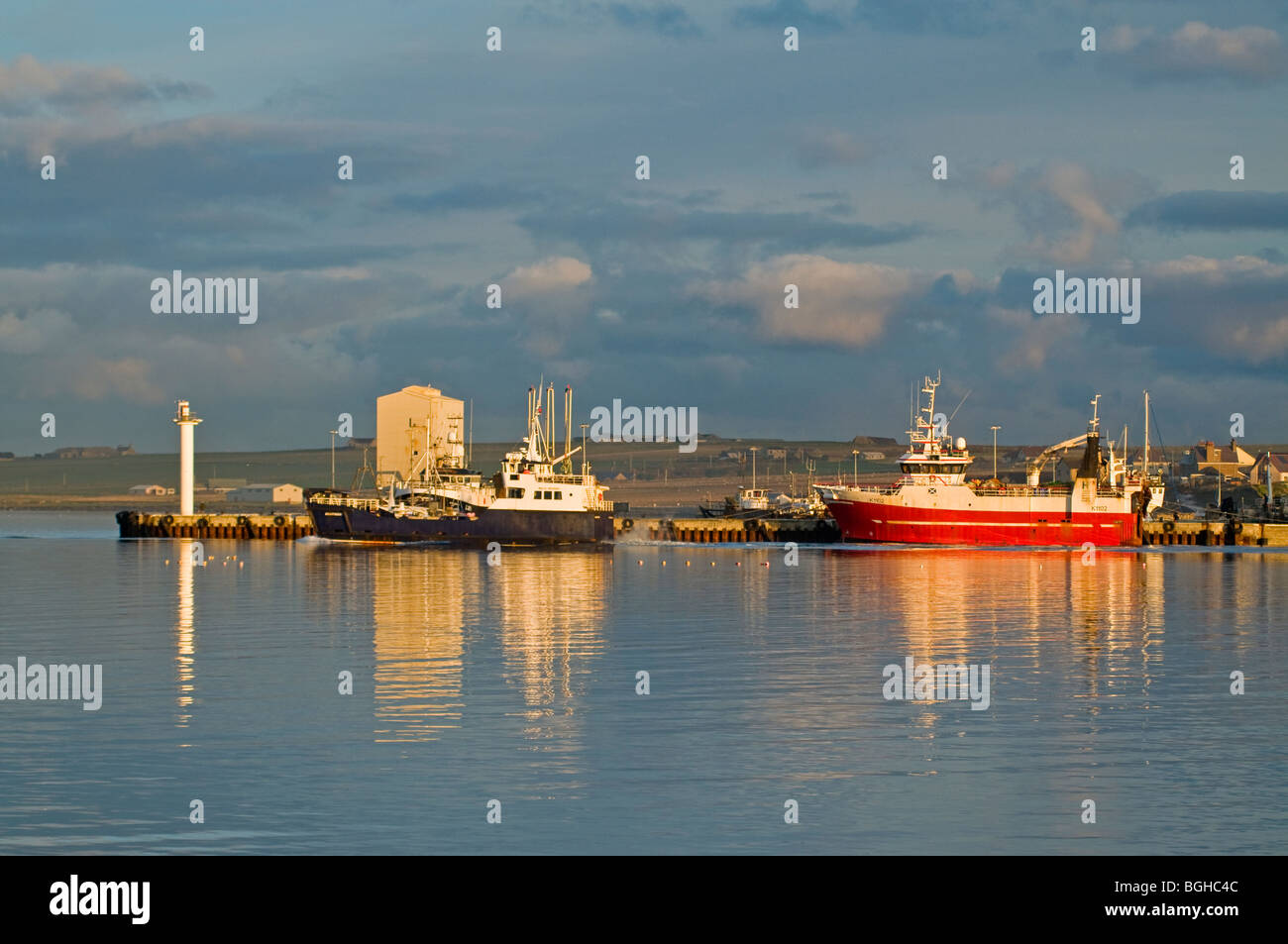 Kirkwall harbour on the Orkney Mainland, Highland Region Scotland.  SCO 5808 Stock Photo