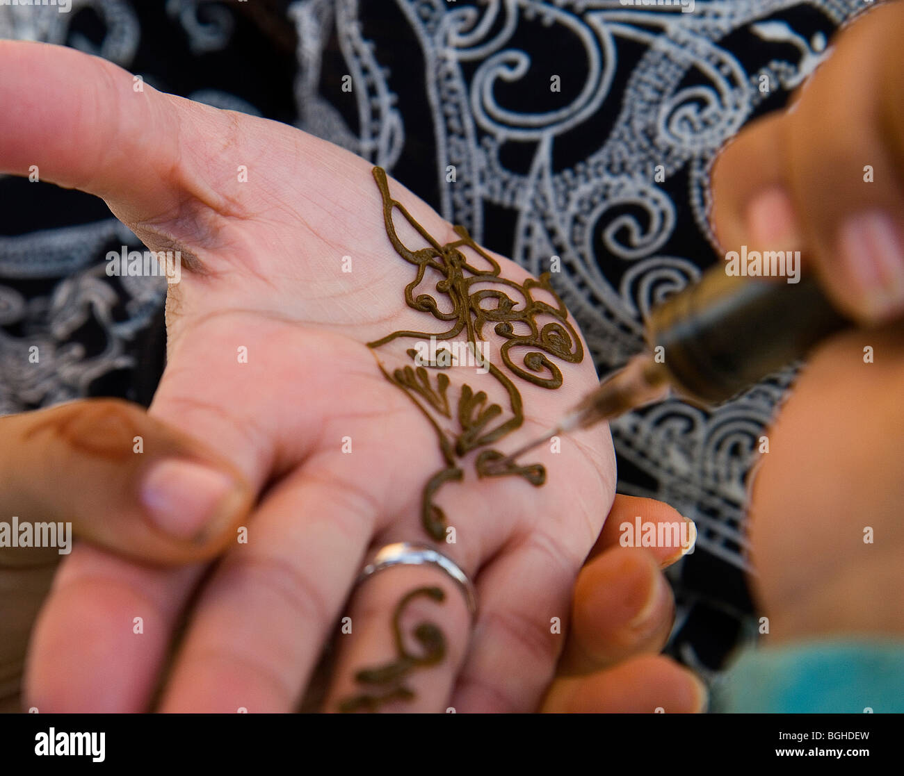 Henna tattoo. Morocco Stock Photo Alamy