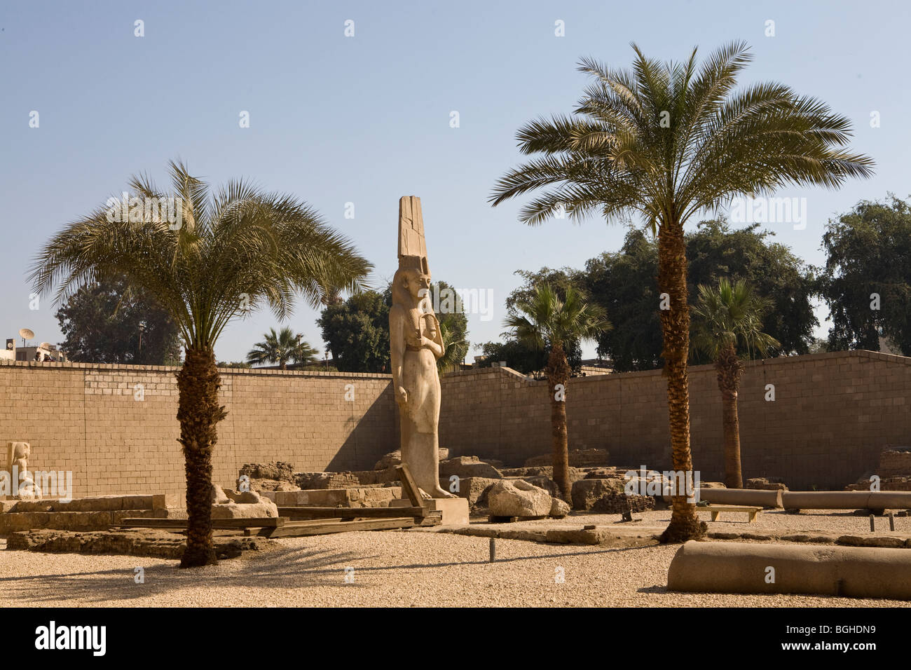 The statue of Meryetamun ( Meritamun ) at Akhmim near Sohag, Middle ...