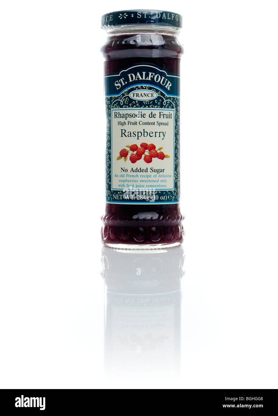 Jar of St Dalfour Raspberry jam Stock Photo - Alamy