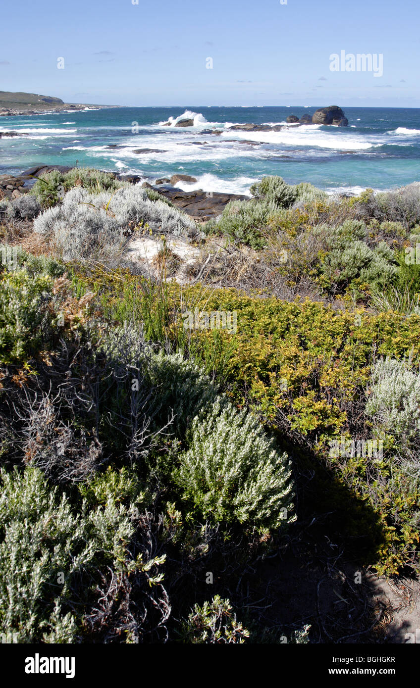 Redgate beach near Margaret River in Western Australia. Note: Focus at infinity. Stock Photo