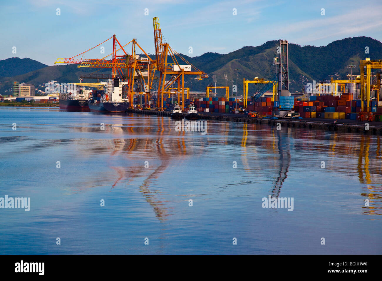 The port at Port of Spain, Trinidad Stock Photo